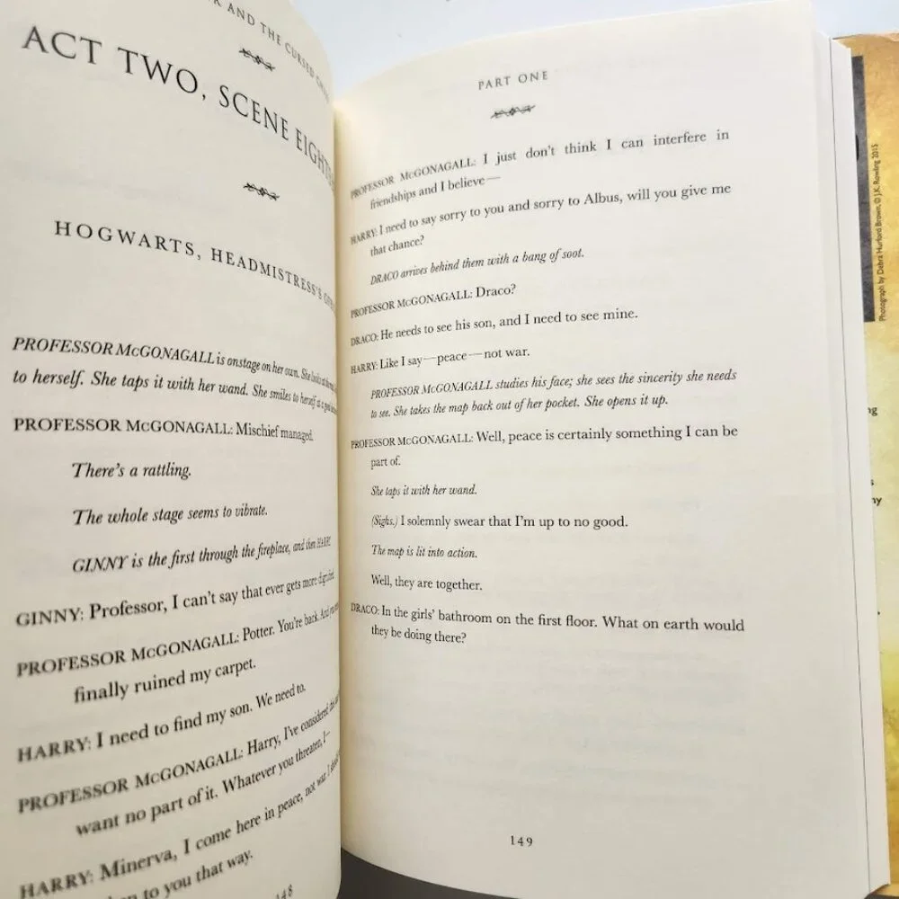 Harry Potter and the Cursed Child Parts 1 & 2 Book Special Rehearsal Edition Scr